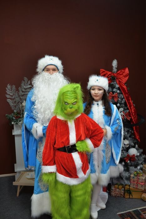 Дед мороз и снегурочка и гринч поздравление