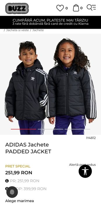 Geaca adidas copii mărimea 140 pt 10-11 ani =150 Ron