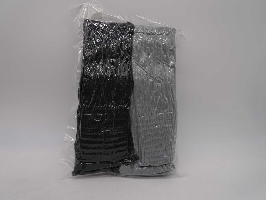 2 buc eșarfă de iarnă pentru copii, eșarfe tricotate negru/gri