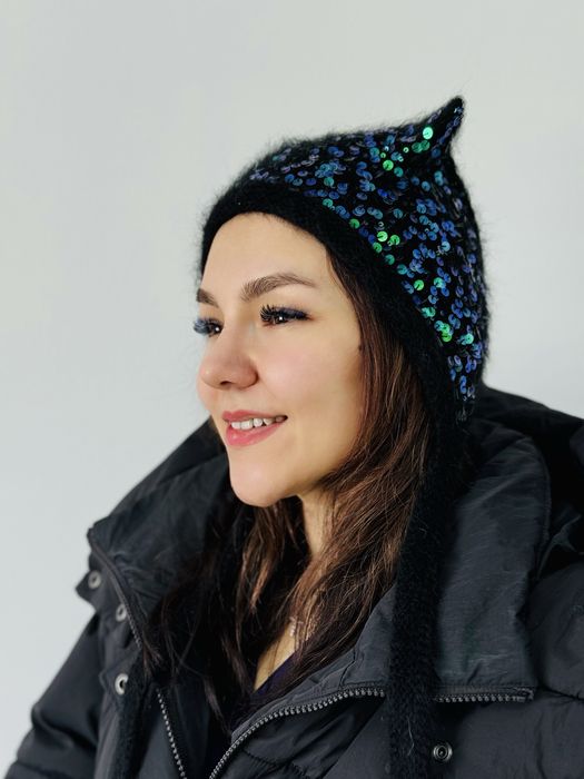 Чепчики с пайетками