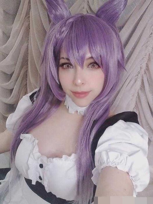 Аниме косплей лилава перука с две опашки Genshin Impact Keqing Cosplay