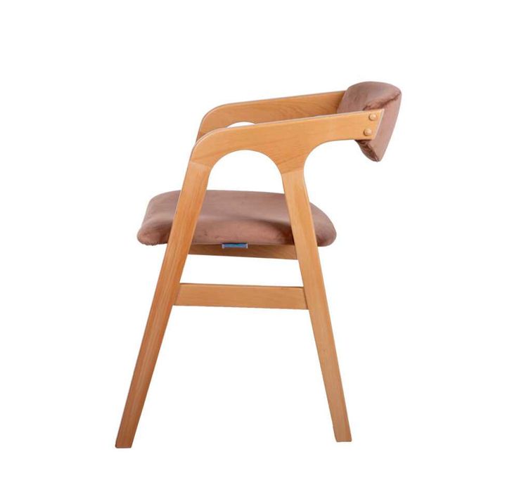 Scaun Nordic, lemn masiv fag, natur, lacuit, tapitat