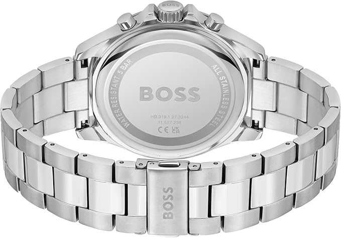 ПРОМО Нов 2г Гаранция Мъжки Часовник Hugo Boss 1514108 Troper, Сребрист Цвят
