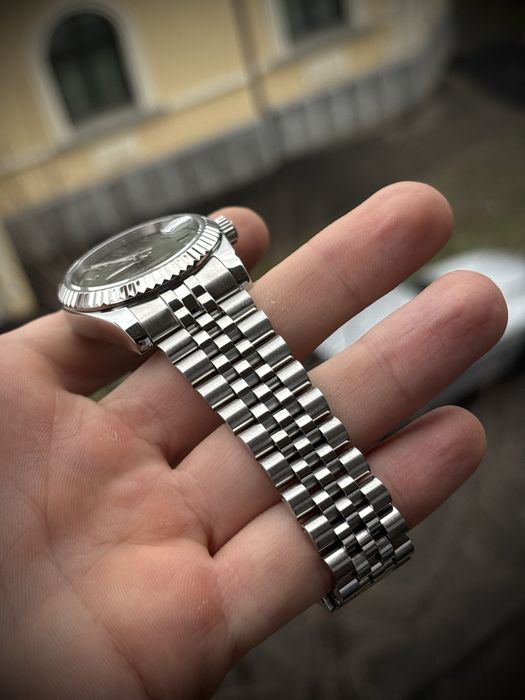 Seiko Mod NH35 Automatic Japonez Date-Just Olive Arabic 36/39mm