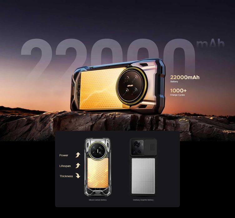 DOOGEE V Max 2 Pro 5G - 6.78", 16GB+32GB/1TB (1024GB), 200MP, 22000mAh, защита IP68/IP69K/MIL-STD810; Стерео-говорители!
