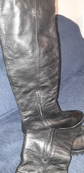 Cizme lungi  din piele