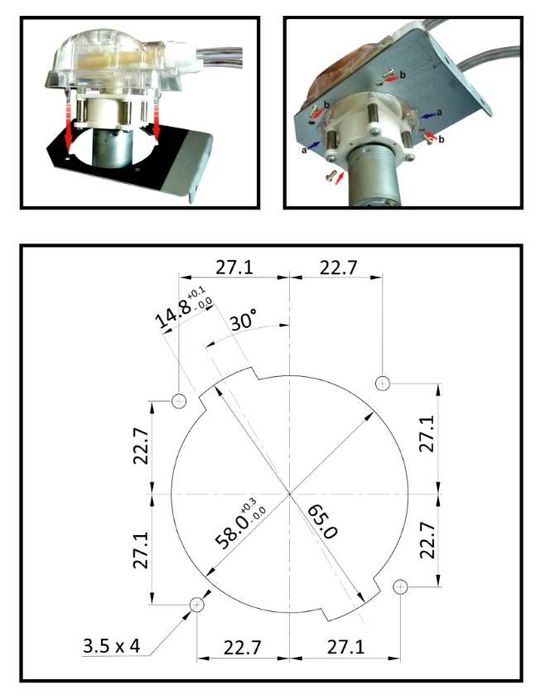 Pompa peristaltica  24V, 350ml/min
