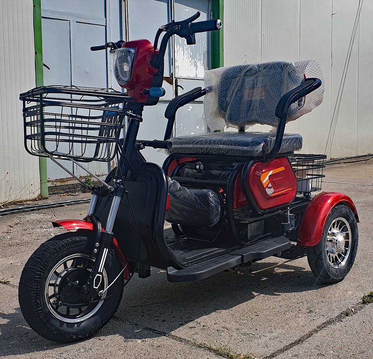 Триместна Електрическа Триколка М19 48V20AH + Гаранция +Лизинг