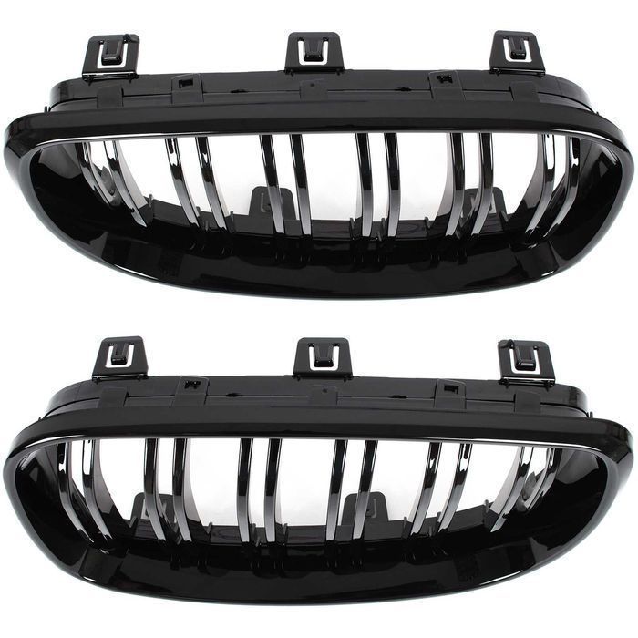 Grile duble BMW Seria 1 E87 E82 E87 E88 2007-2011 - Negru Lucios
