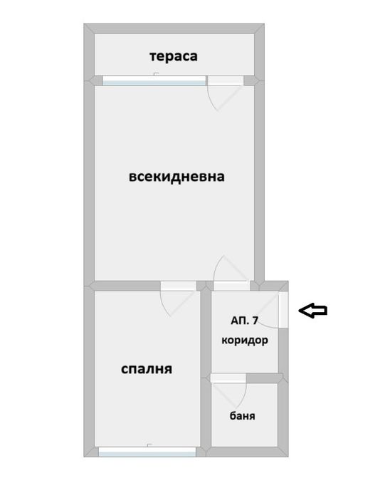 Двустаен апартамент в центъра на Царево