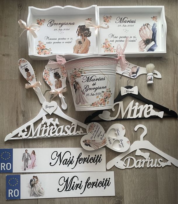 Tavita mireasa, tavita mire,cutie verighete,galeata,cutie dar