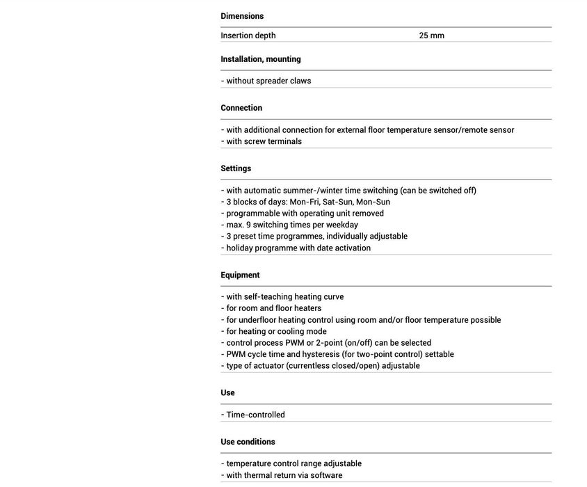 termostat profesional BERKER centrala termica incalzire pardoseala nou