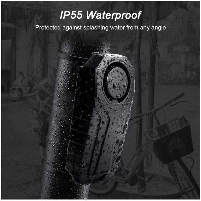 Alarmă antifurt pt. biciclete motociclete, impermeabila, telecomandă