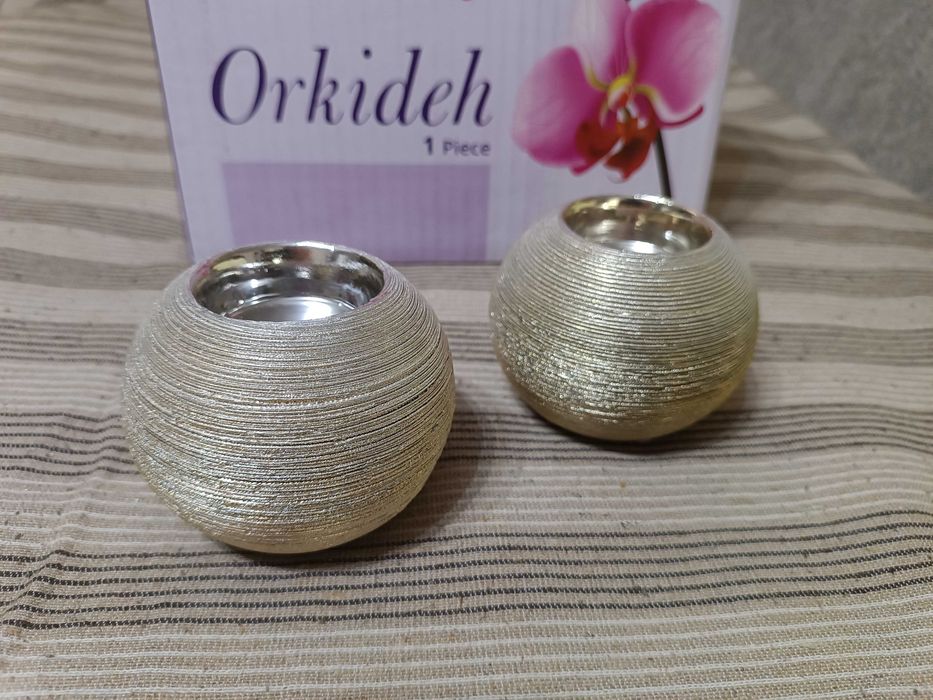 Комплект от 2 нови свещника, декорация