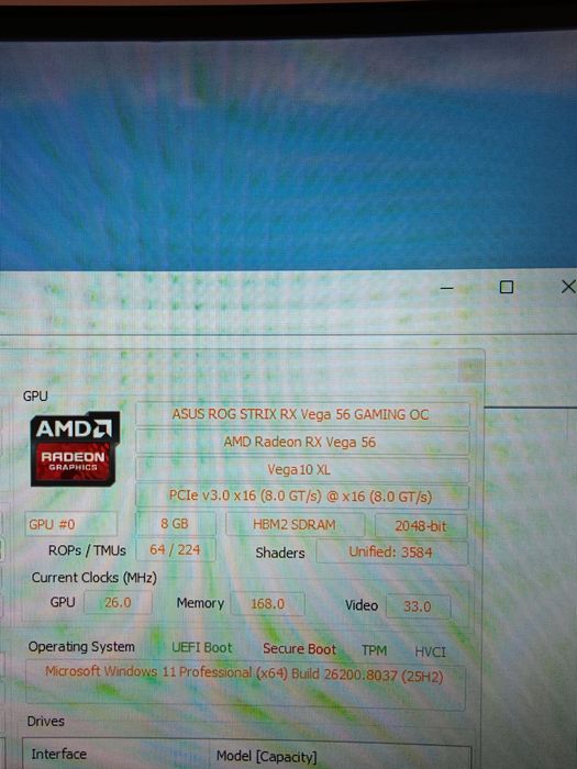 Видеокарта ASUS ROG Strix Radeon RX Vega 56 8GB OC