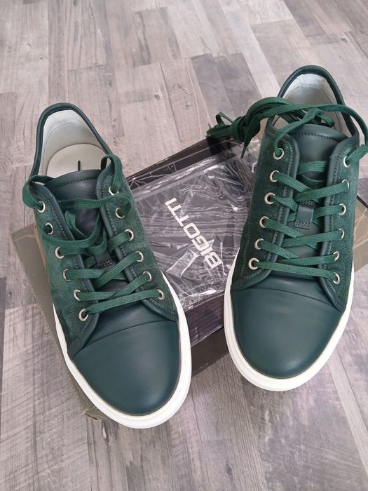 Sneakers verzi piele Bigotti