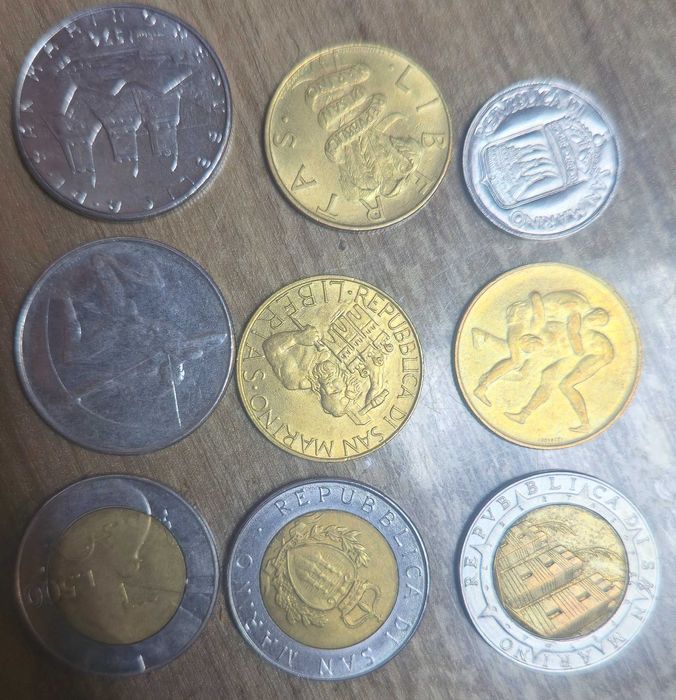 монети Сан Марино 9 бр