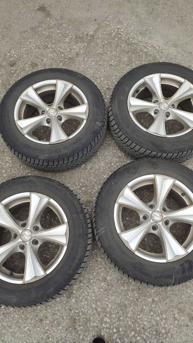 Продавам 4 алуминиеви джанти MMS Cama-HS 16" + гуми Dunlop Winter Sport 5 215/60/16