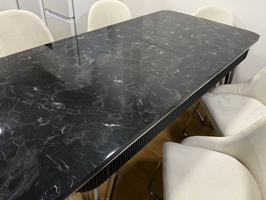 SET Masa living/bucatarie + 6 scaune + 2 mesute cafea OFERTA