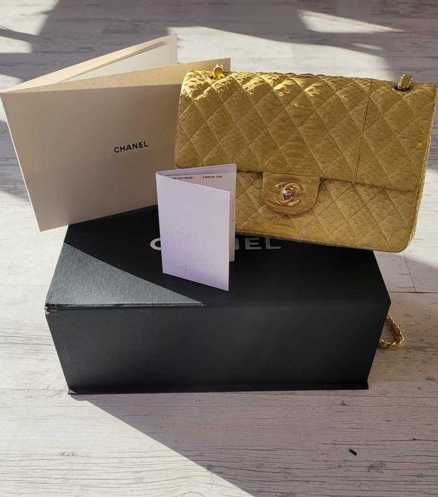 Salee!!! Оргинална чанта на Сhanel от питон