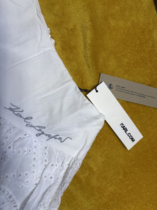 Fustă 38 alb albă Karl Lagerfeld scurtă midi