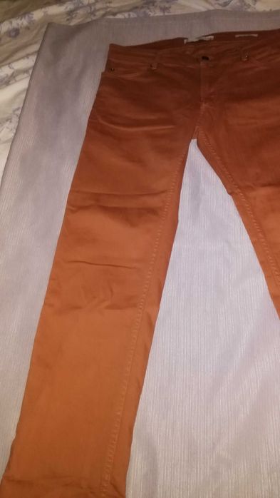 Jeansi Blugi Jan slim fit negri Mango Maro Tabac Pantaloni cu eticheta
