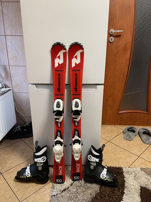 Schiuri  copii 100 cm cu clapari skiuri set