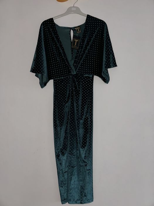 Rochie midi, TONI-C RICHARDSON, verde inchis
