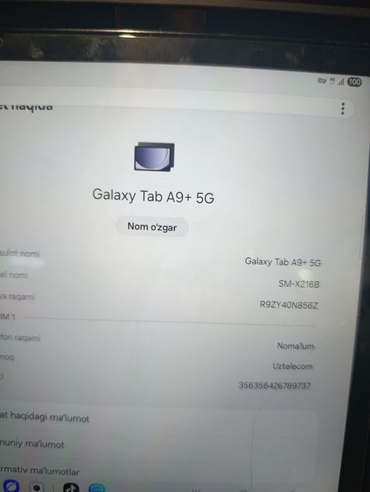 Galaxy  Tab A9+5G