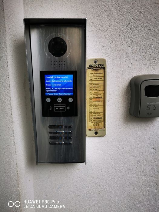 Montaj interfoane, reparatii interfon, service cartela tag interfon