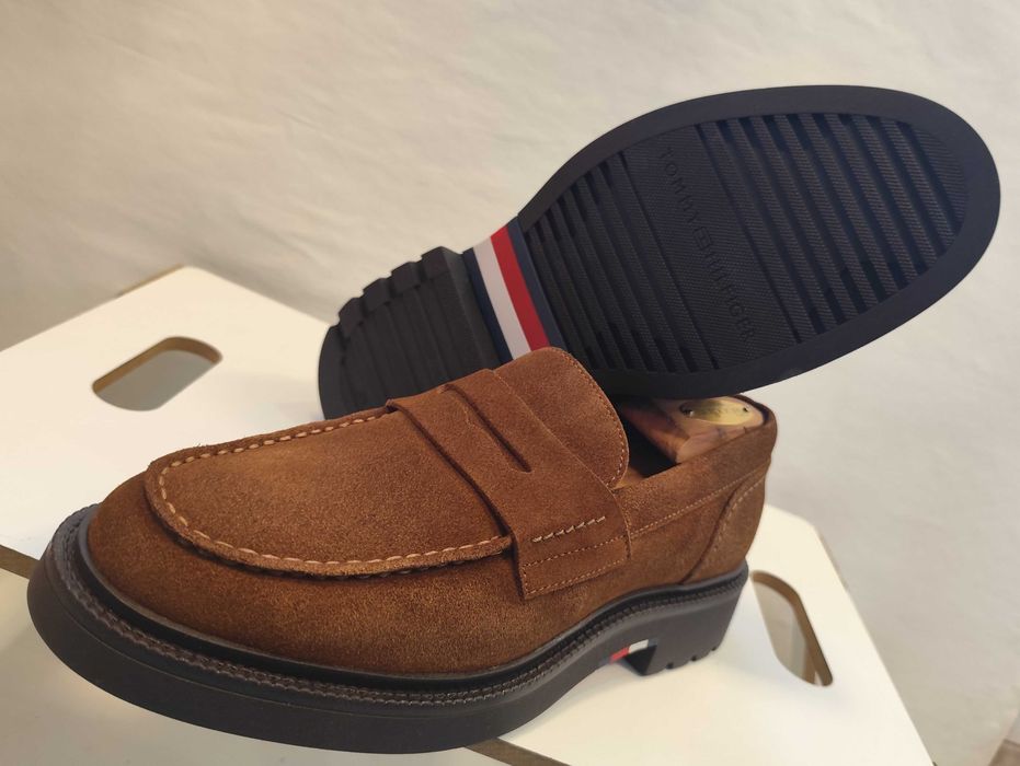 Pantofi loafer 40.5 41 penny Tomy Hilfiger NOI piele naturala moale