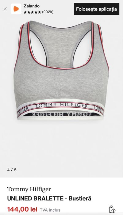 Bustiera sutien sport Tommy Hilfiger