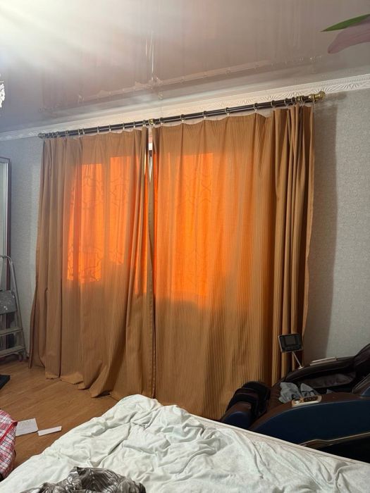 Шторы плотные бежевые