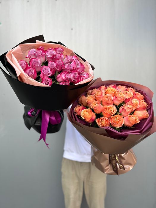 Розы 25шт 15,000 Акция! Пионы Гортензии