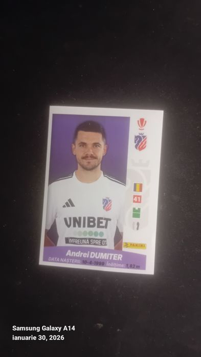 Vand cartonașe panini Superliga 2025-2026 (prețul pe bucata )