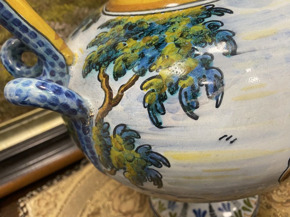 Испанска керамична ваза Talavera Josefina 1960 1975 Испания голяма