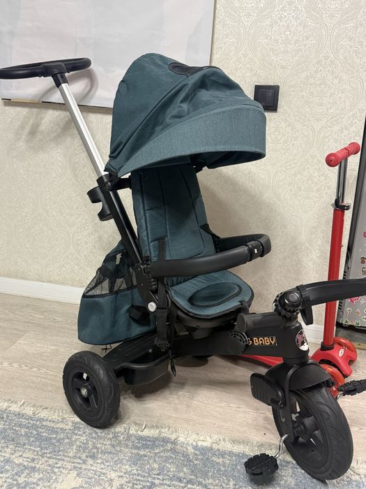 Велосипед с родительской ручкой!