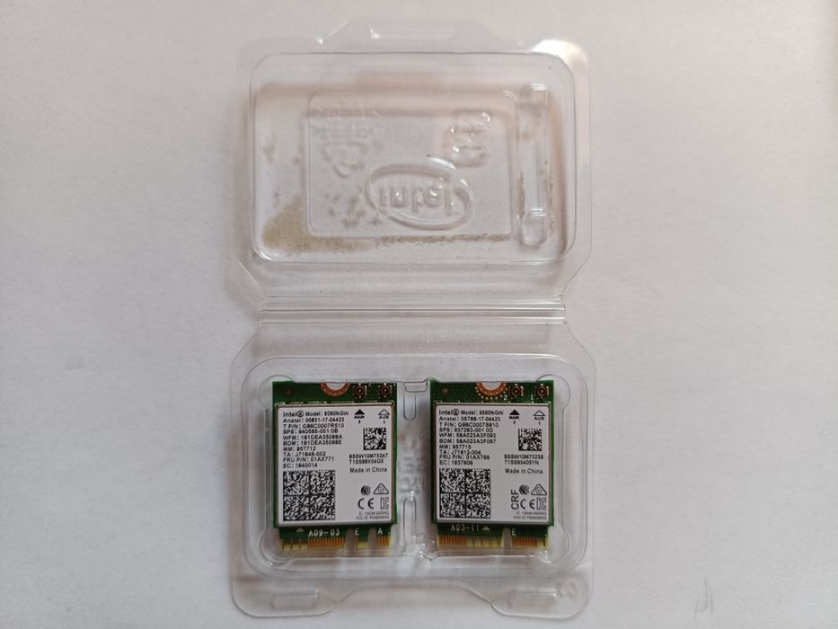 Placă Wireless Wi-Fi 5 - Intel AC 9260 NGW, interfață M.2 NGFF 2230, Dual Band 2,4/5 GHz, Bluetooth 5.0, viteză 2 Gbps - NOU