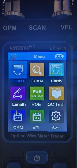 Tester cablu de retea cu powermetru, POE, NCV, UTP CAT5/CAT6, test OPM