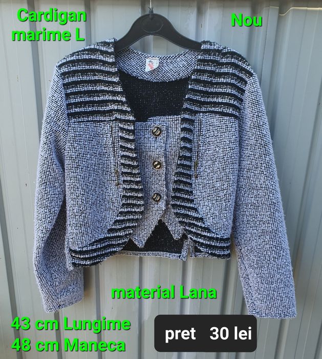 Cardigan lana scurt L
