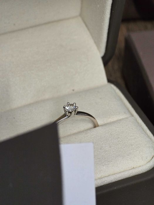 Inel diamant Teilor aur alb