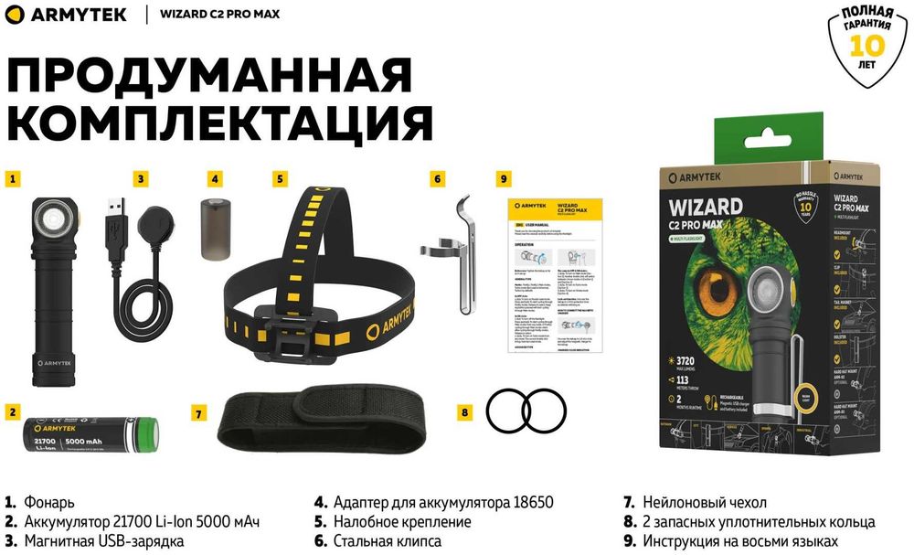 ARMYTEK Wizard c2 pro max