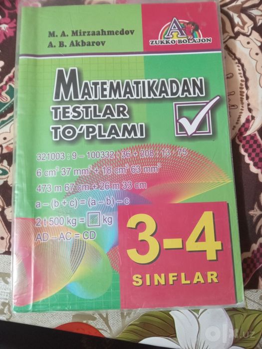 Matematika testlar to‘plami 3-4 sinflar