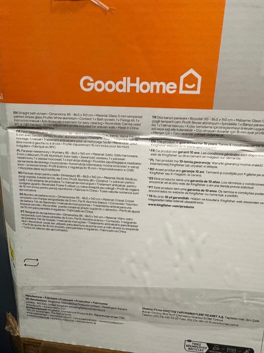 Paravan cada GOODHOME Calera, sticla securizata