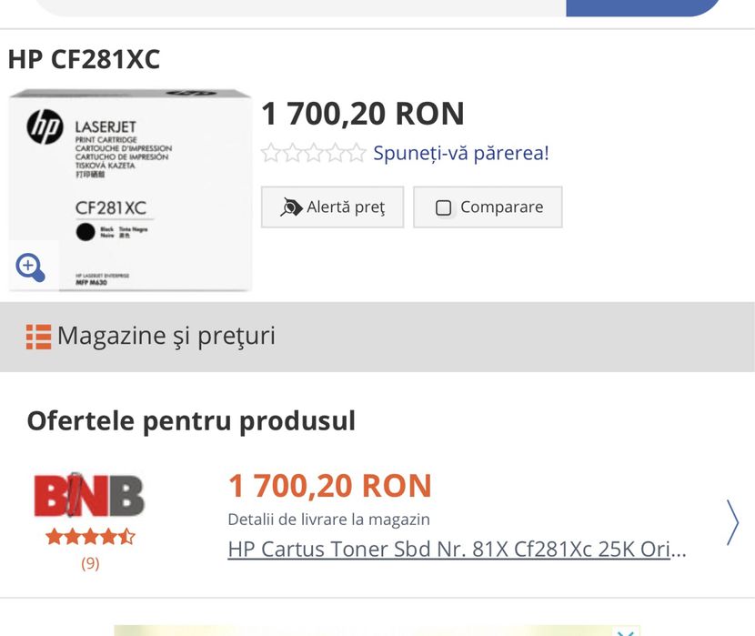 Toner original HP CF281X CF 218XC nou nefolosi imprimanta