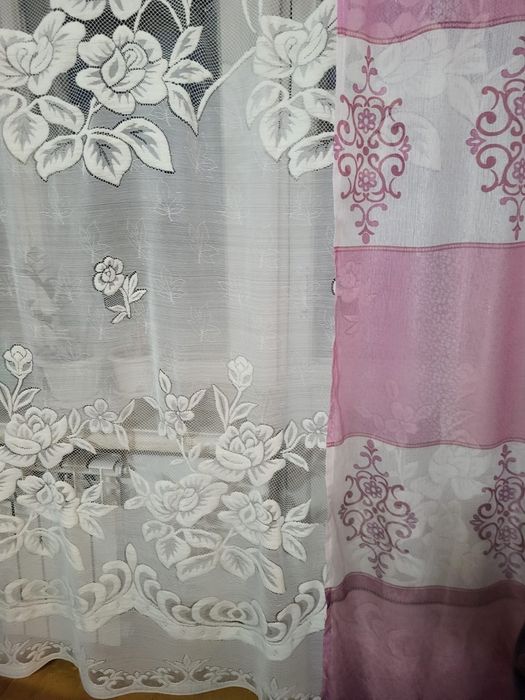 Шторы (2 шт)  с тюлью