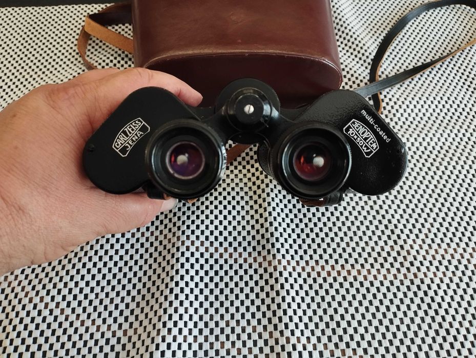 ТОП Бинокъл Carl Zeiss Jena-JENOPTEM-MULTI-COATED -10 х 50W-ГДР--като НОВ