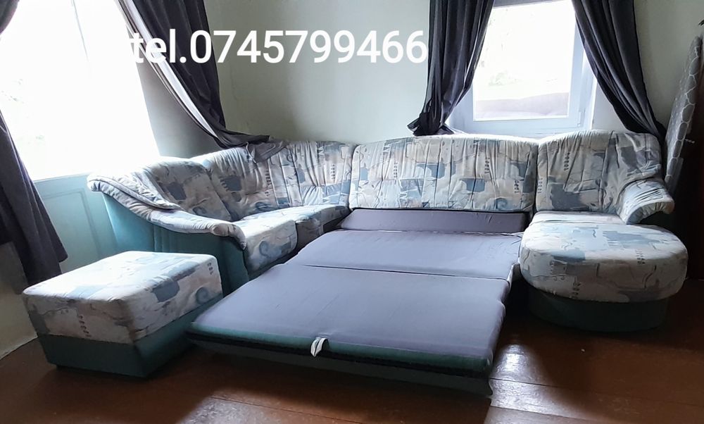 Vând colțar mare extensibil, curat, stare bună, preț 750 lei neg, tel.0745799466