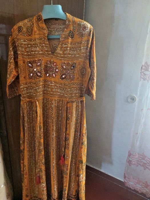 Модное, индийское, х/б платье