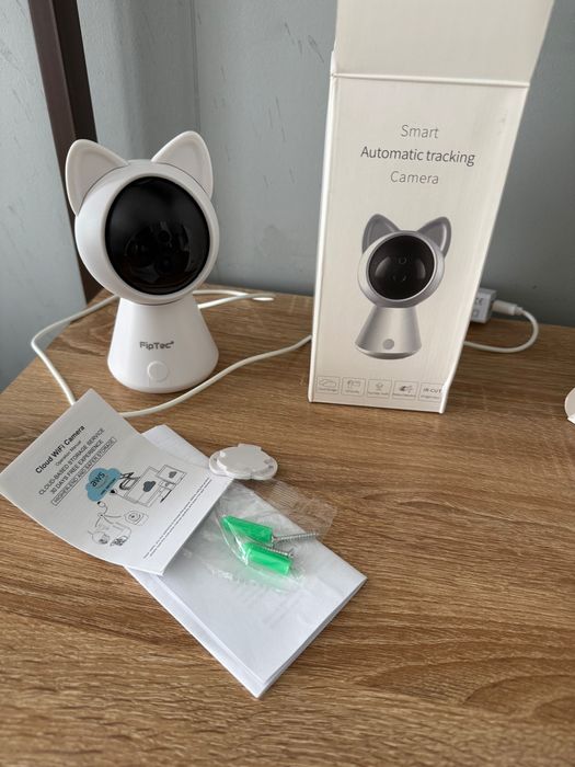 Смарт Камера за Видеонаблюдение Коте, 360 Градуса, Нощно Виждане, Двупосочно Аудио, Full HD, Датчик за Движение